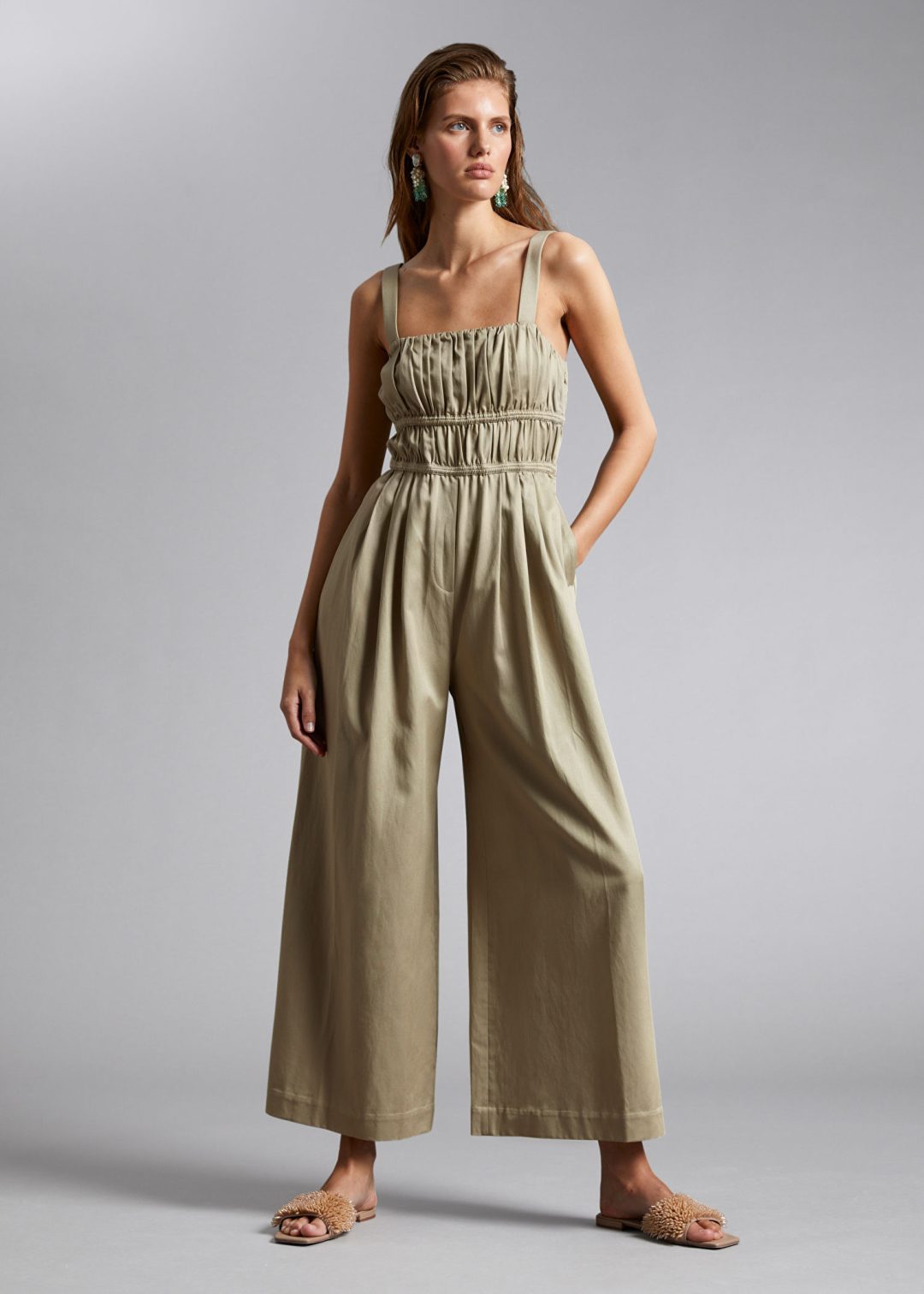 Green & Other Stories Pleated Detail Jumpsuit 