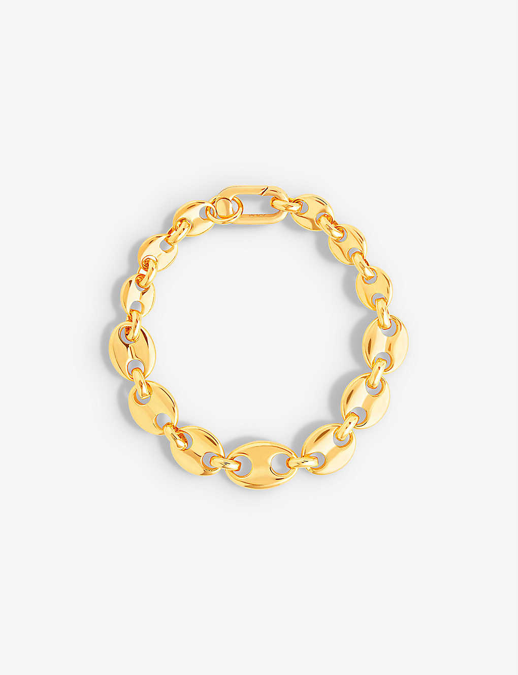 Gold Astrid & Miyu Mariner 18ct gold-plated brass bracelet 