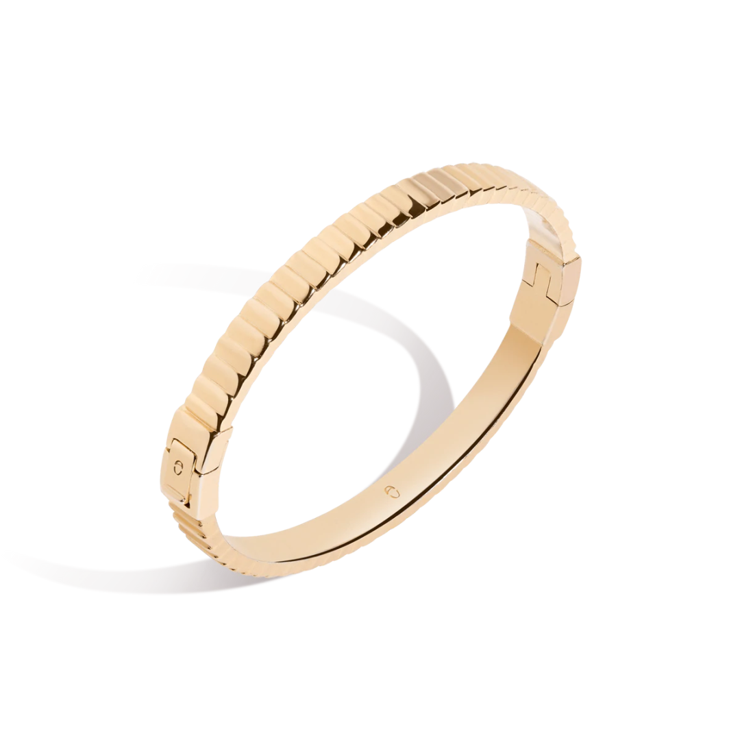 Gold Aurate Bold Infinity Gold Hinged Bracelet 