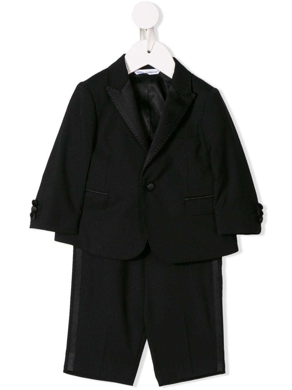 Black Dolce and Gabbana Kids two-piece tuxedo suit 