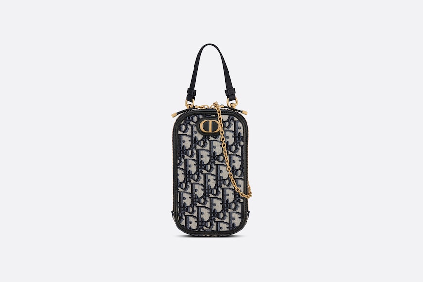 Blue Dior 30 Montaigne Phone Holder 