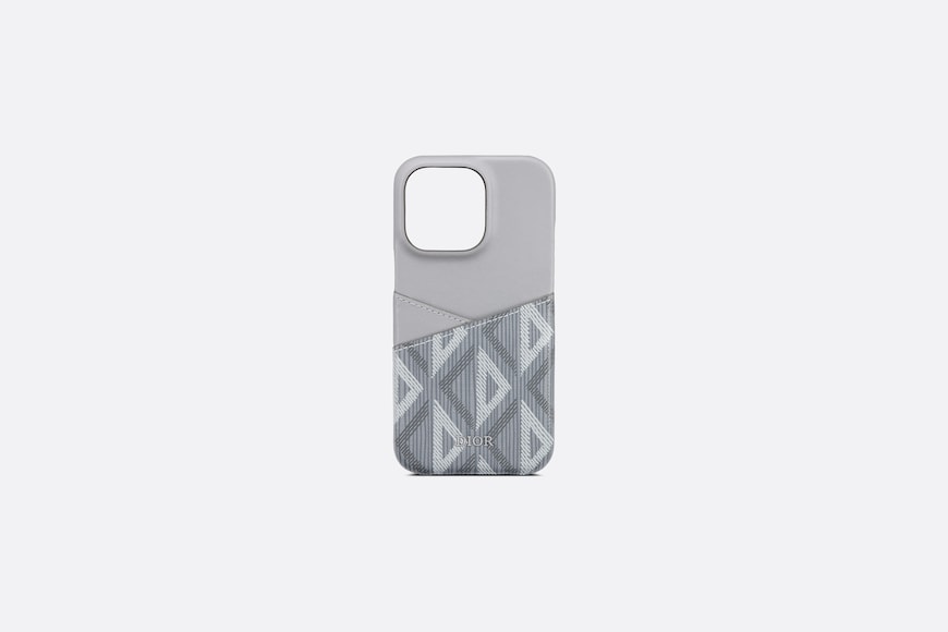 Grey Christian Dior CD Logo Cover For Iphone 13 Pro 