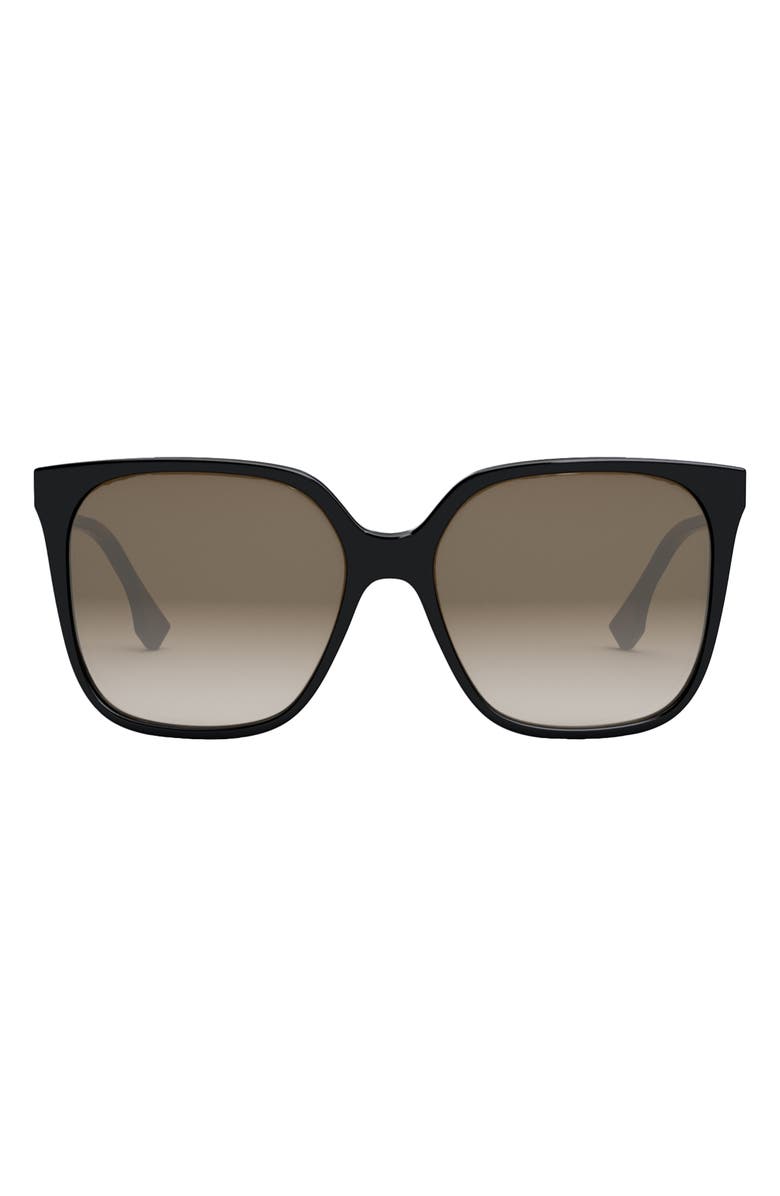 Black Fendi The Fendi Fine 59mm Geometric Sunglasses 