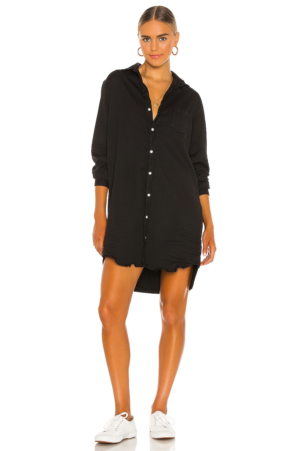 Black Frank & Eileen Mary Woven Button Up Dress 