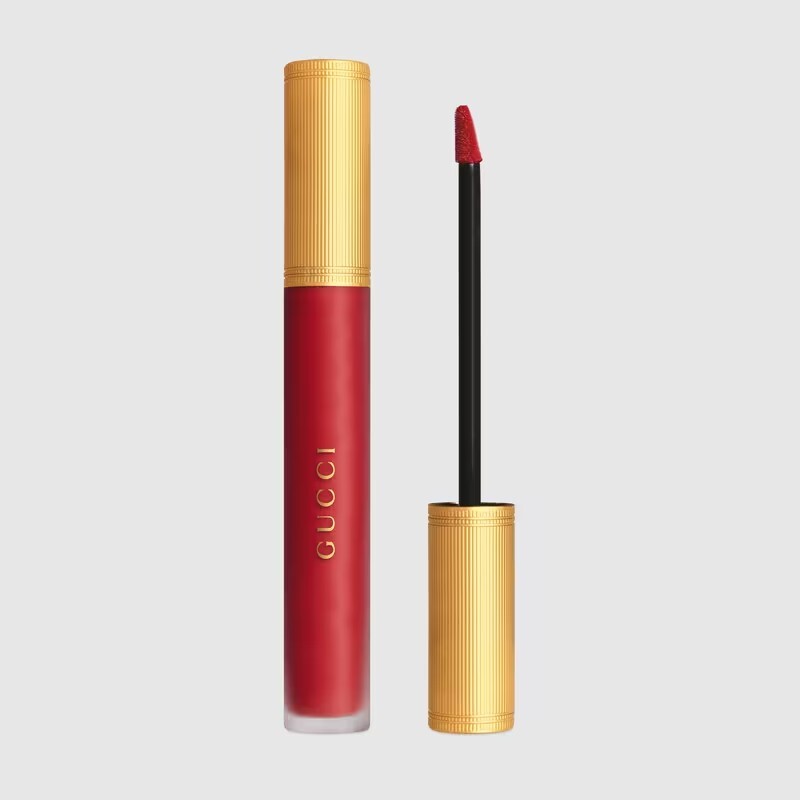 Red Gucci 25* Goldie Red, Rouge à Lèvres Liquide Mat Lipstick 