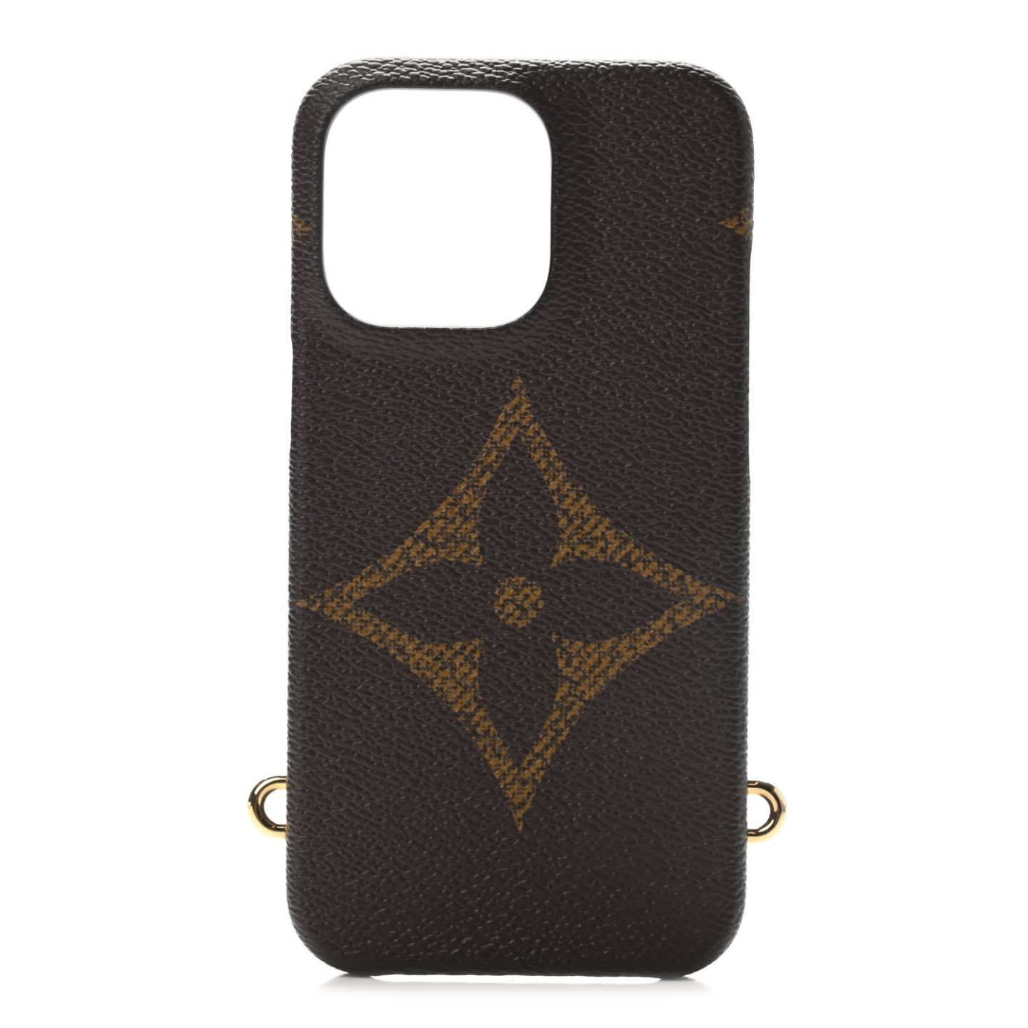 Brown Louis Vuitton Reverse Monogram Giant iPhone 13 Pro Bumper On Strap 