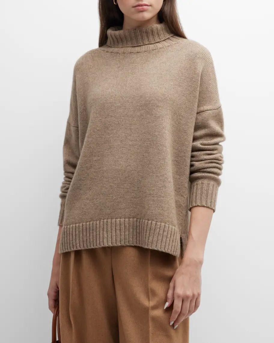 Cocoa brown Max Mara Gianna Turtleneck Sweater 