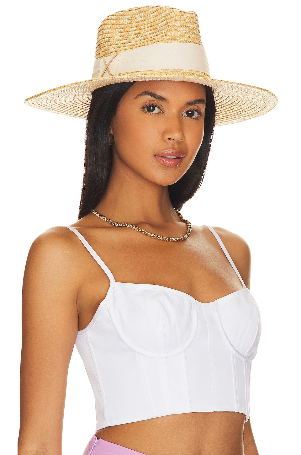 Beige Nikki Beach Zoey Hat 