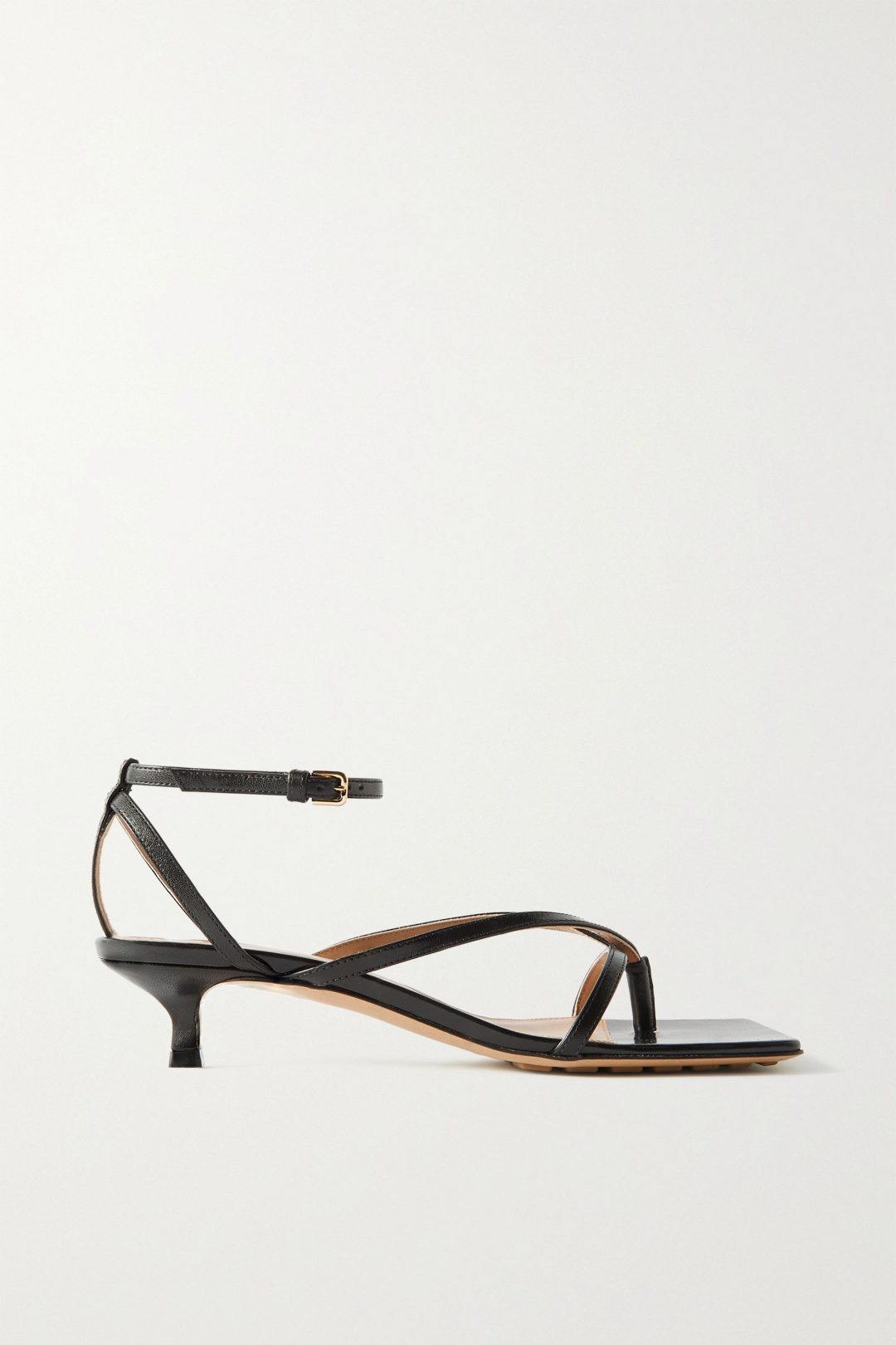 Bottega Veneta Black Strappy Leather sandals