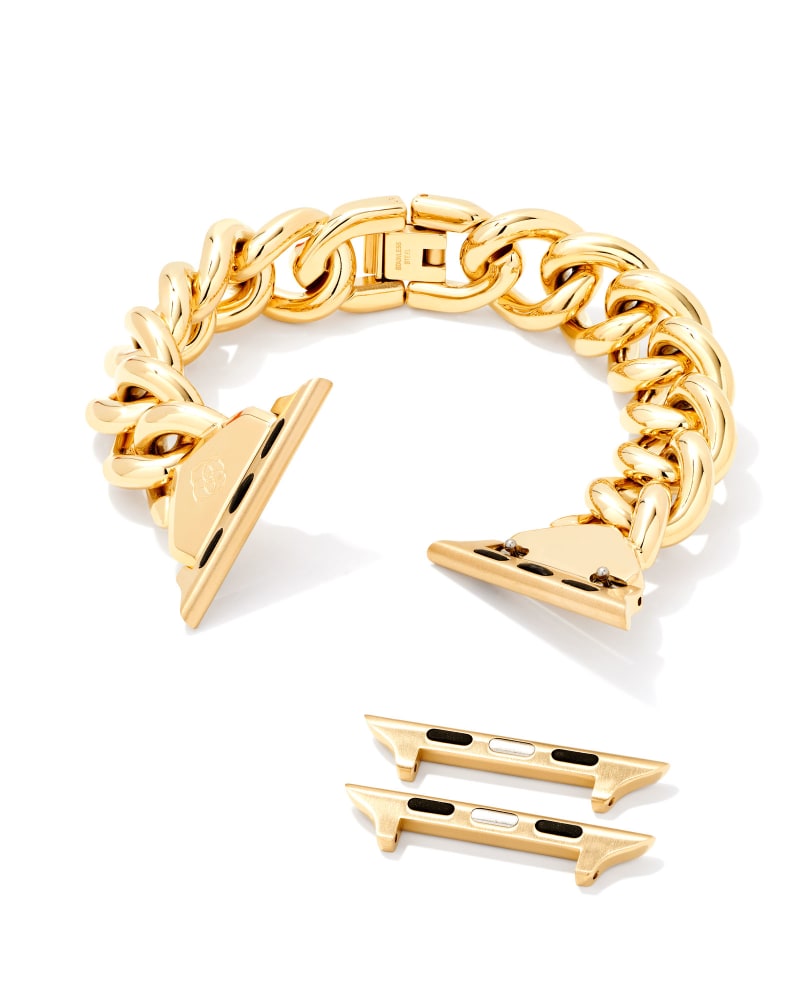 Gold Kendra Scott Whitley Chain Watch Band in Gold Tone Stainless Steel