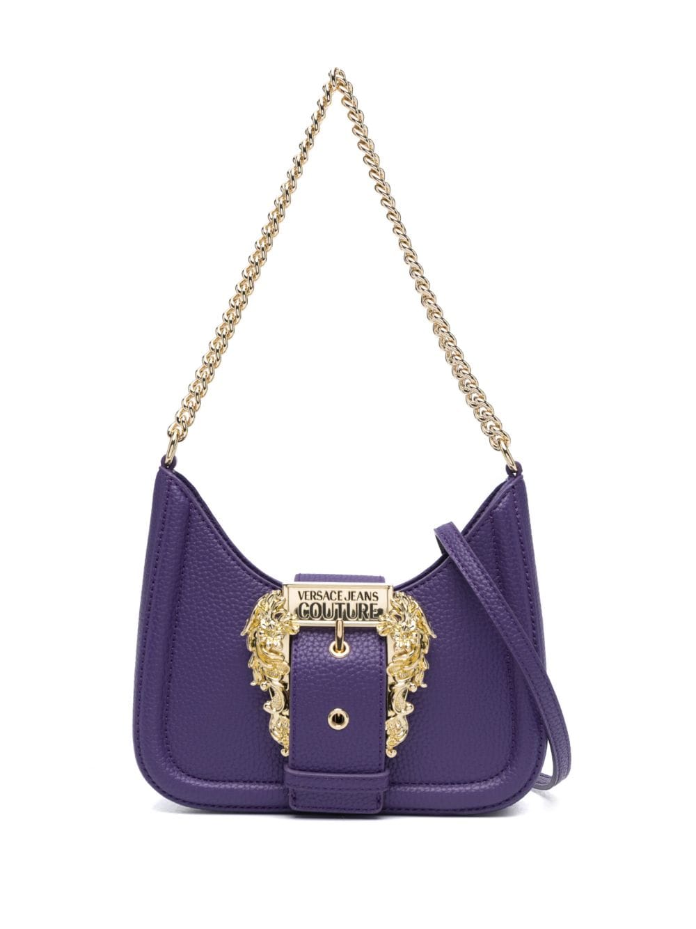 Purple and gold Versace Jeans Couture shoulder bag 