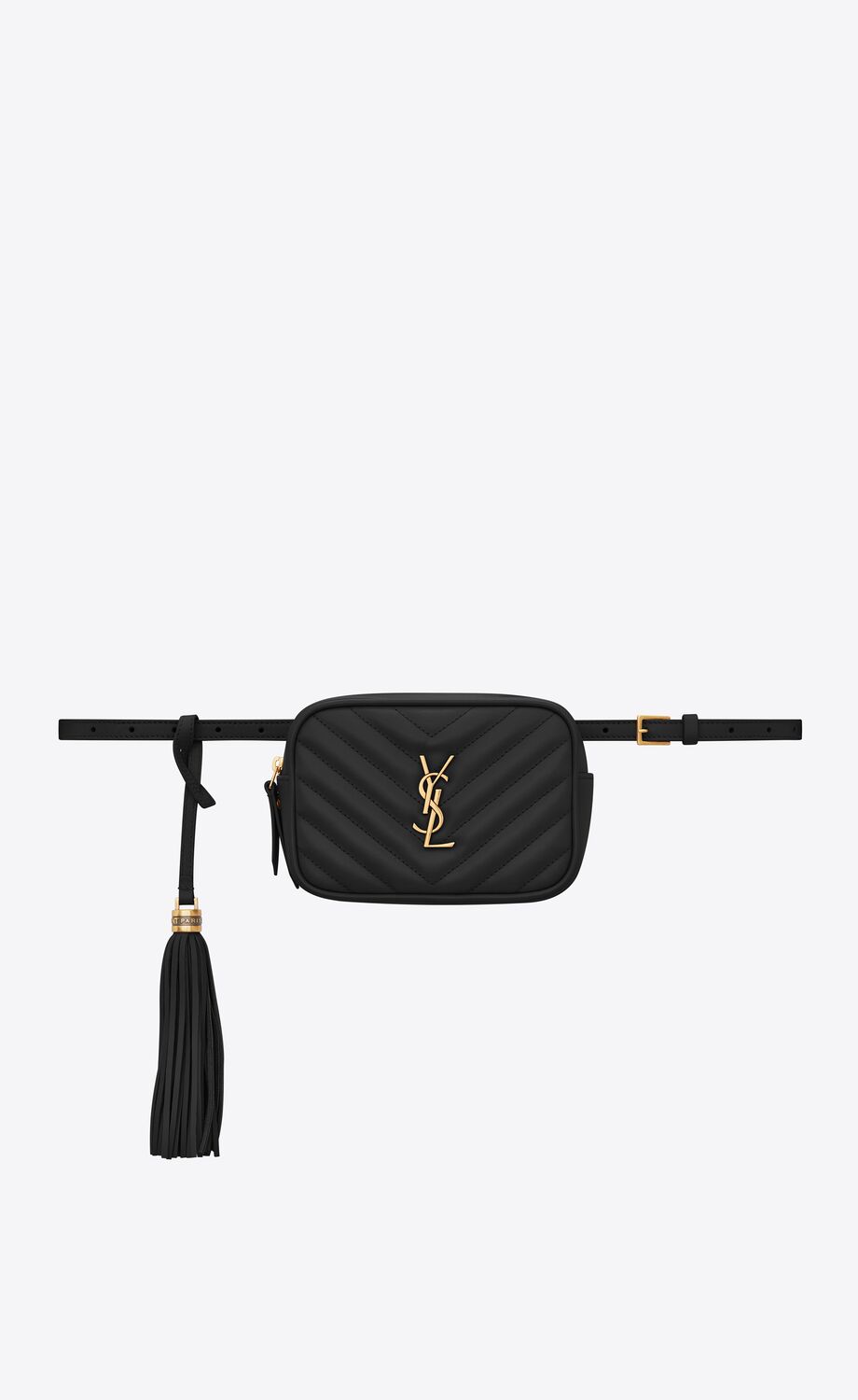 Black Saint Laurent Lou Belt Bag In Quilted Leather