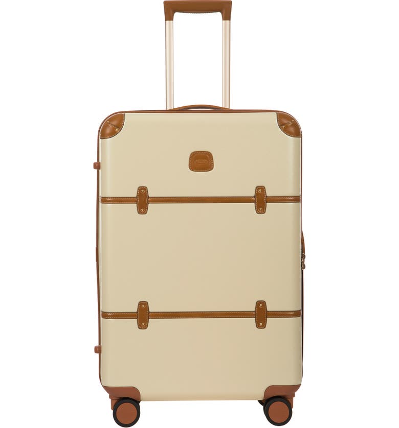 Cream and tan Bric's Bellagio 2.0 27-Inch Rolling Spinner Suitcase 