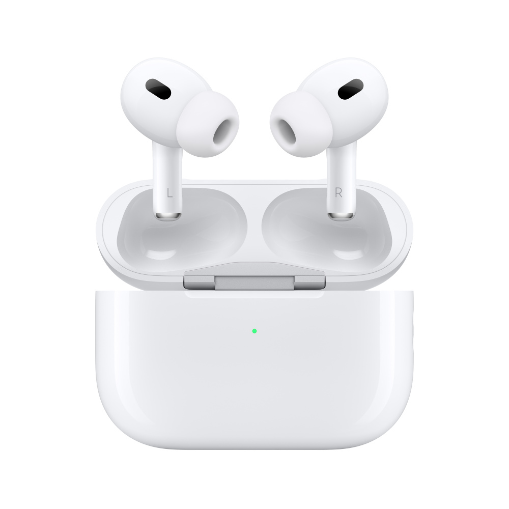 White Apple AirPods Pro (2nd generation) with MagSafe Charging Case 