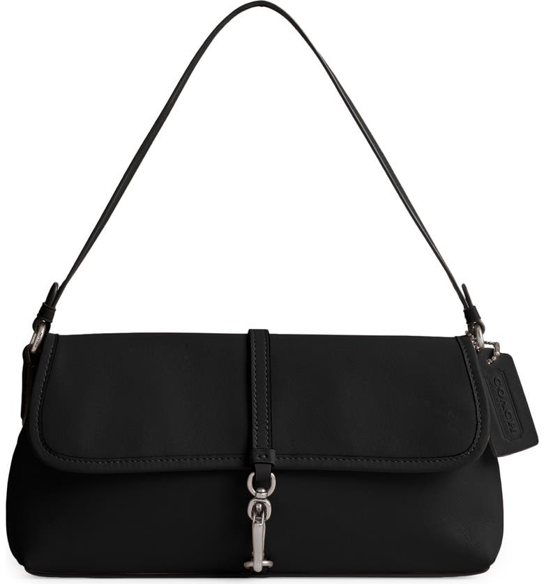 Black Coach Hamptons Glovetanned Leather Shoulder Bag 