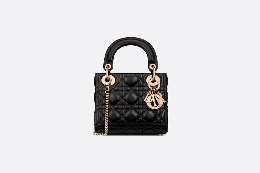 Black Dior Mini Lady Dior Bag 