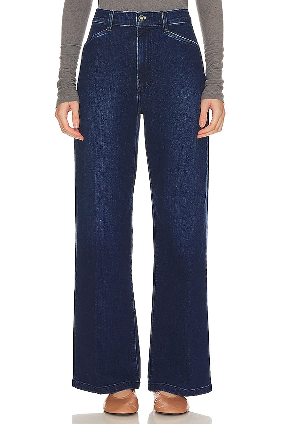 Dark blue Favorite Daughter The Mischa Super High Rise Wide Leg Jeans