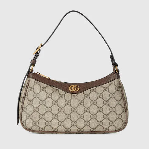Beige and brown Gucci Ophidia GG Small Handbag 