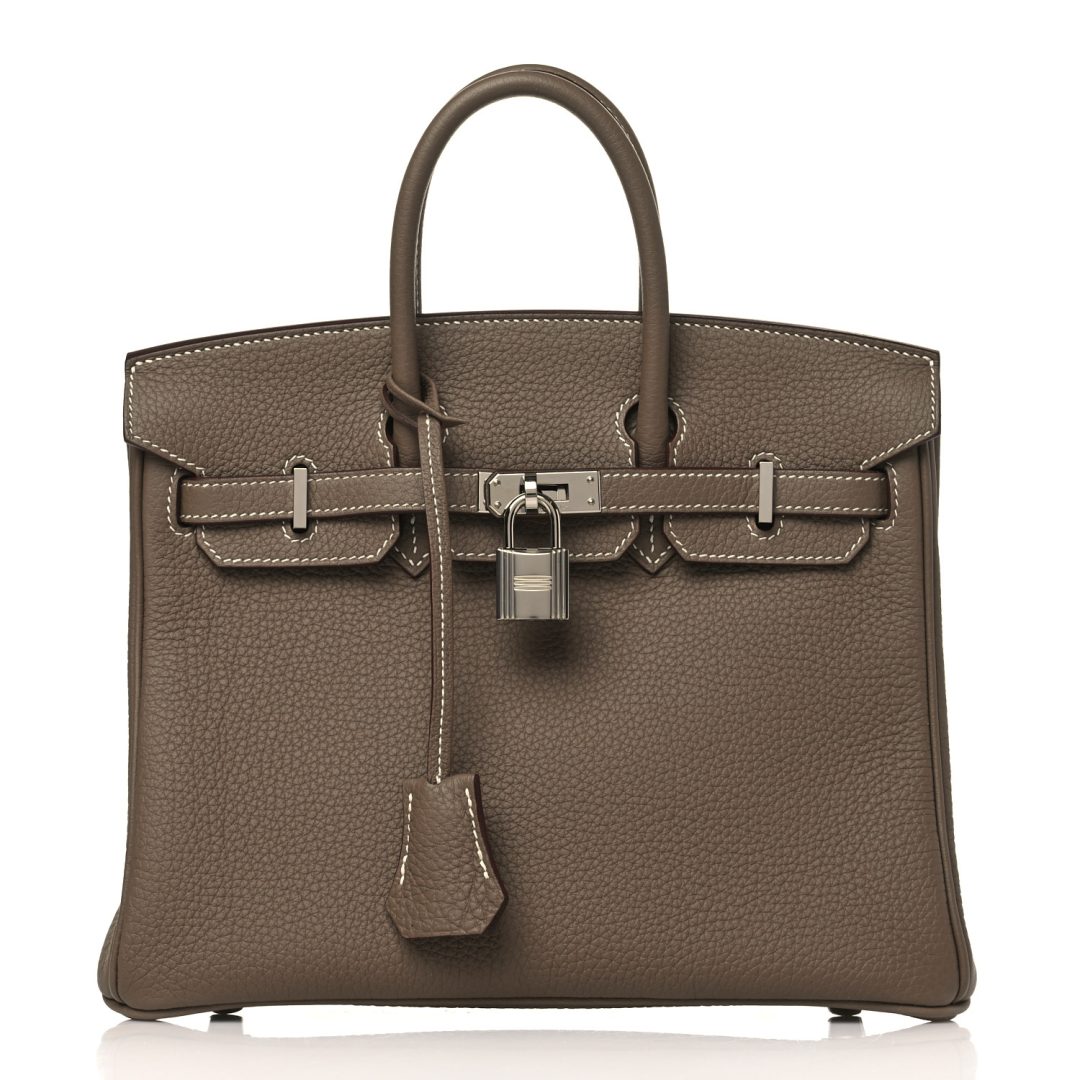 Taupe Hermes Togo Birkin 25 