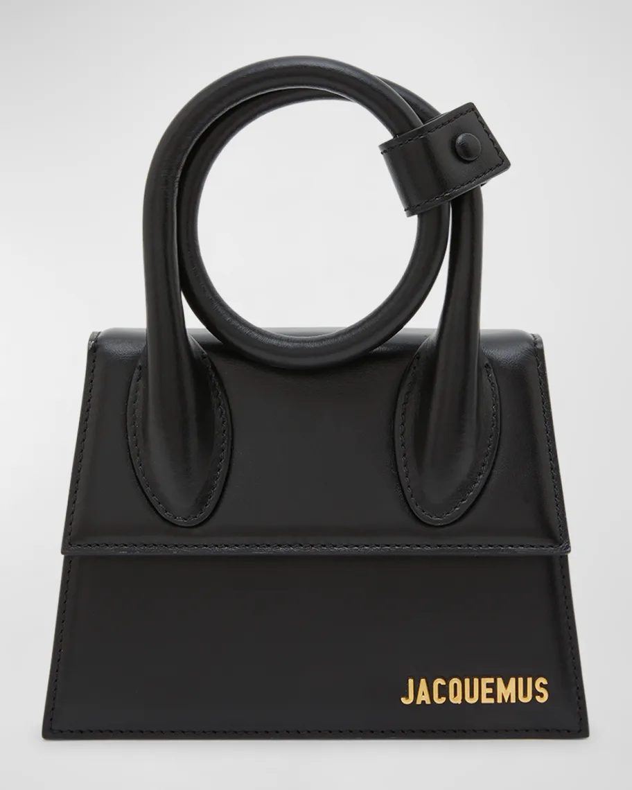 Black Jacquemus Le Chiquito Noeud Coil Top-Handle Bag 