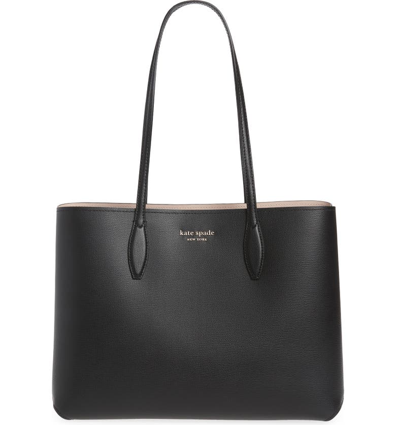 Black Kate Spade all day large leather tote 