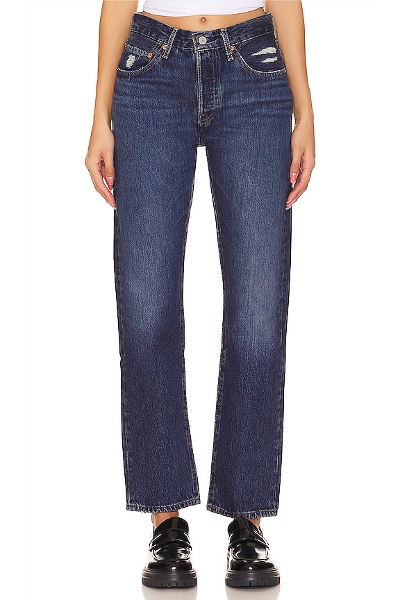 Dark blue Levi’s 501 Straight Jeans