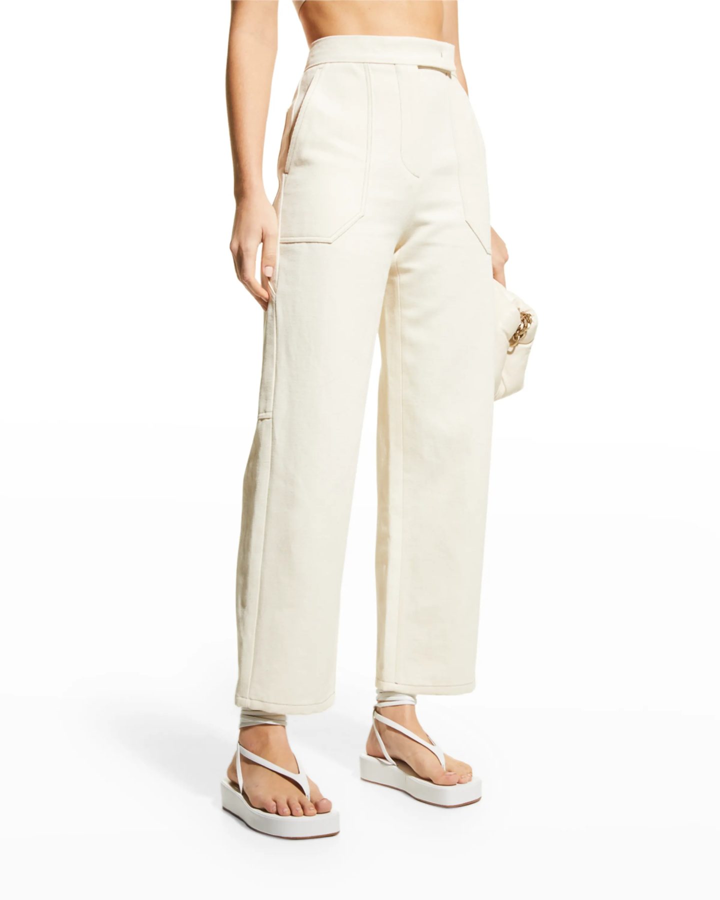 Off white Max Mara Alete Ankle Cargo Pants 