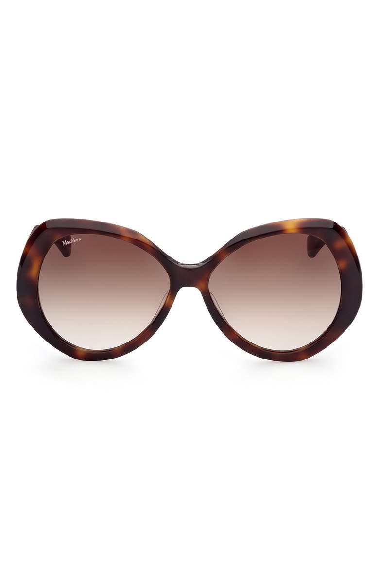 Brown Max Mara 59mm Gradient Geometric Sunglasses 