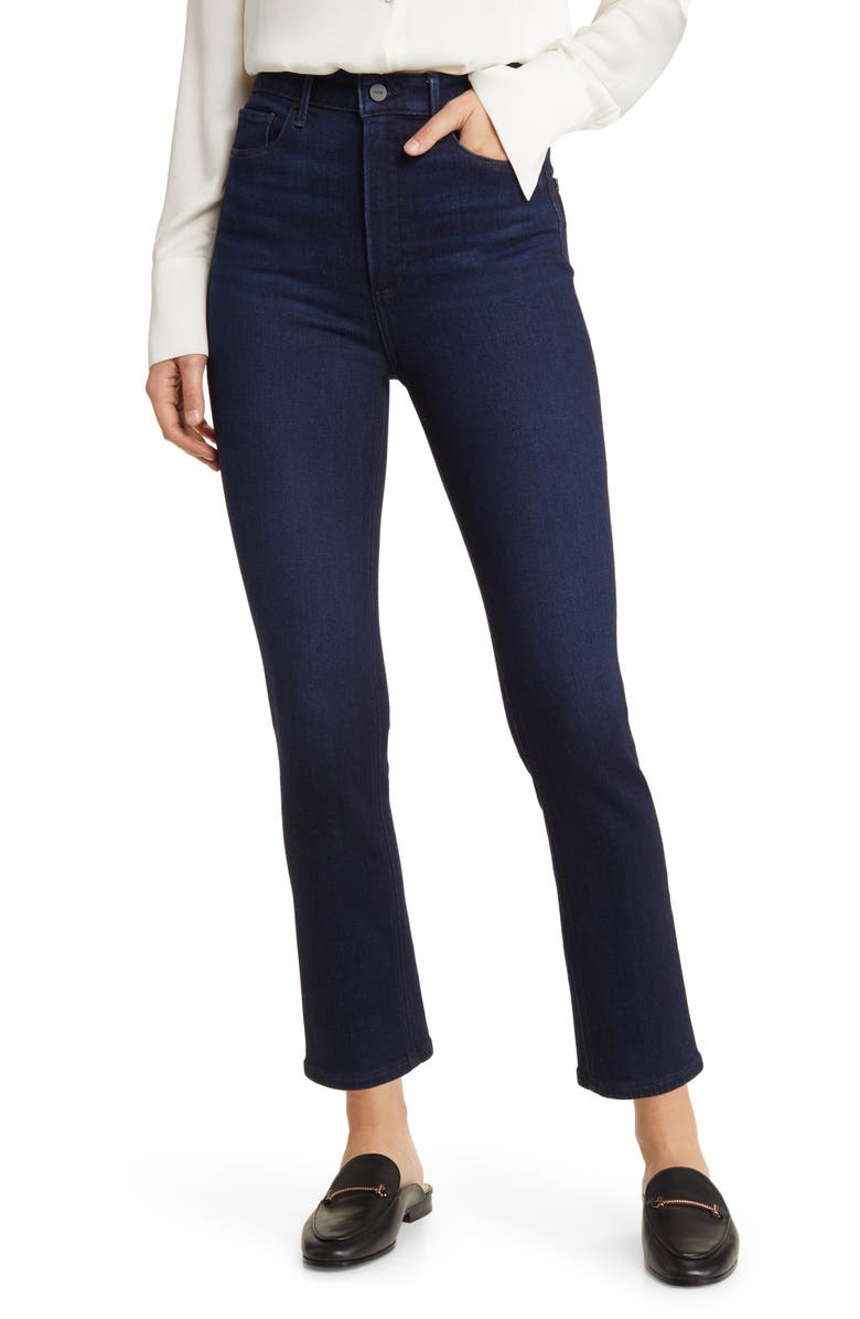 Dark blue Paige Cindy High Waist Straight Leg Jeans 