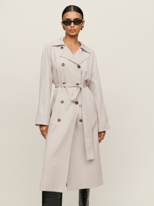 Off white Reformation Kensington Trench 