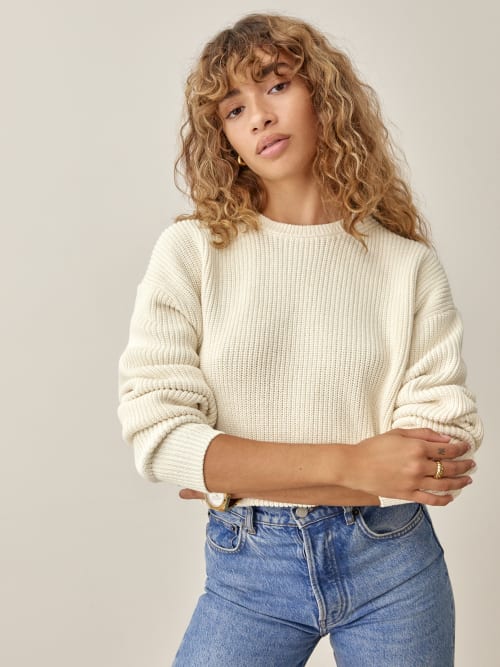 Ivory Reformation Winnie Sweater 