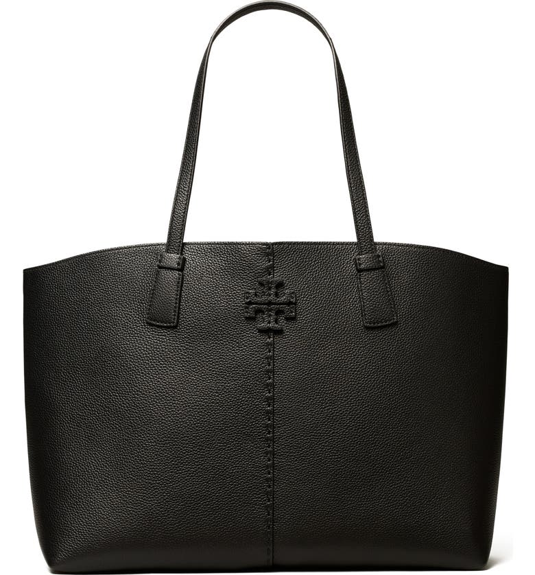Black Tory Burch McGraw Leather Tote 