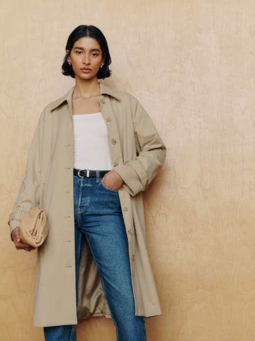 Beige Reformation Danni Oversized Trench 