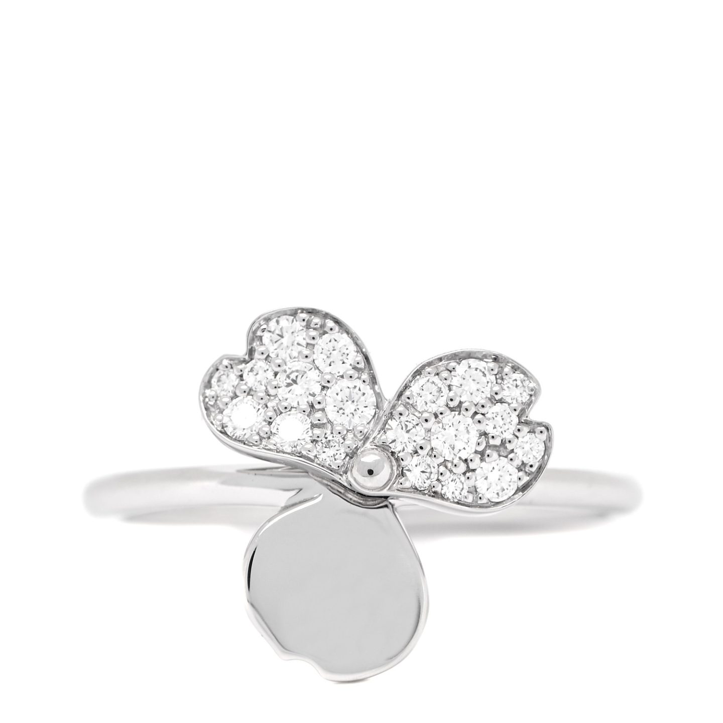 Tiffany Platinum Diamond Paper Flowers Ring 