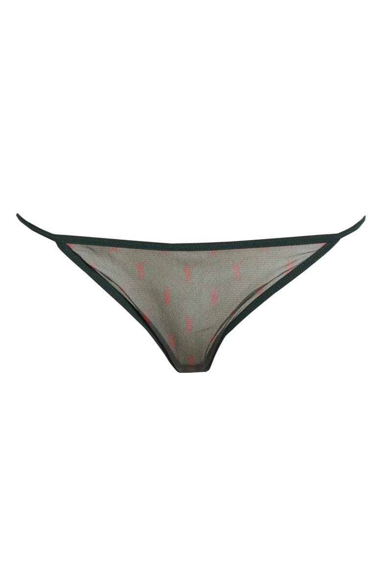 Black Saint Laurent Monogram Tulle Jersey Bikini 