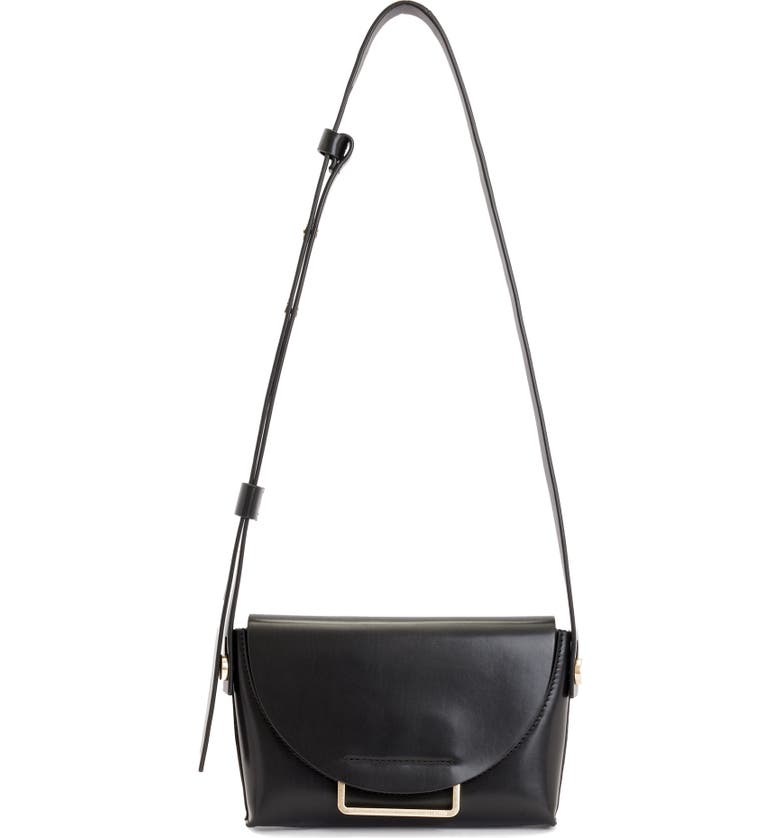 Black AllSaints Francine Leather Crossbody Bag 