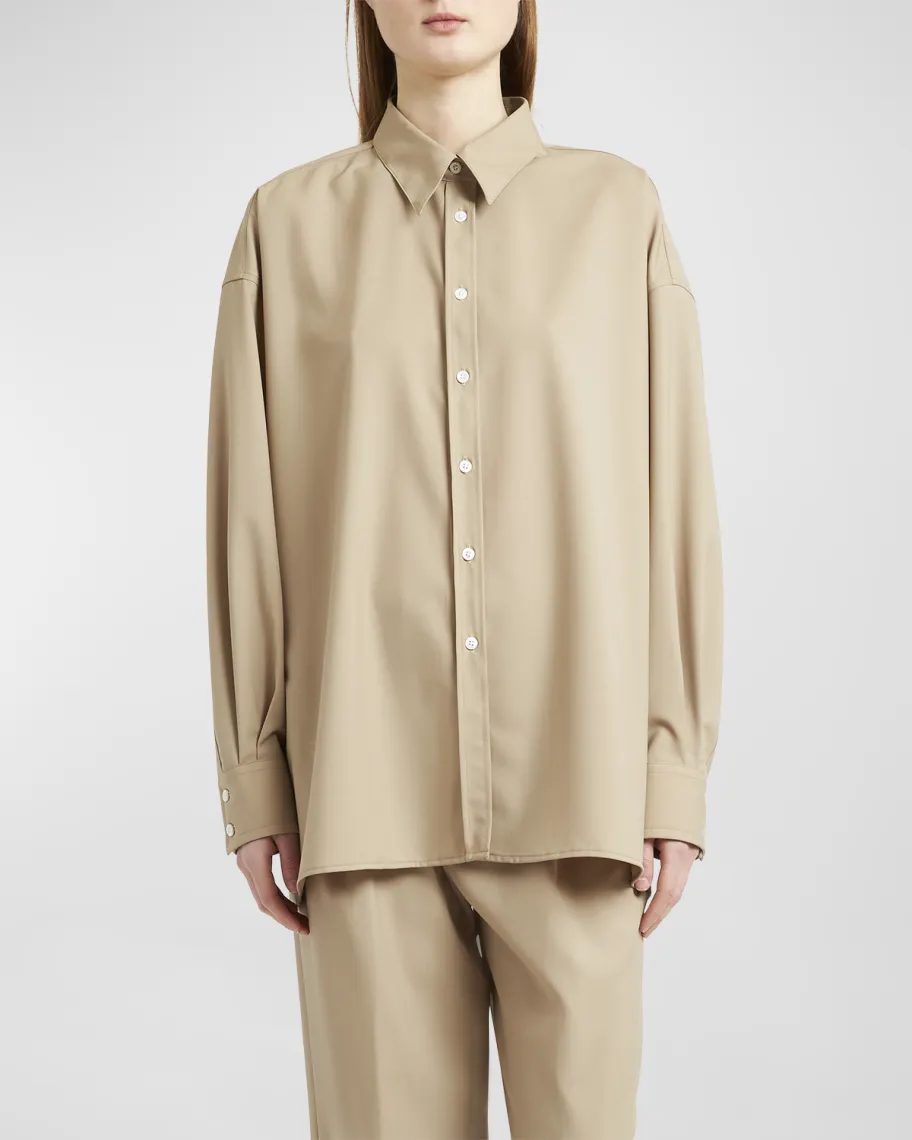 Off white Armarium Leo Wool Button-Front Shirt 