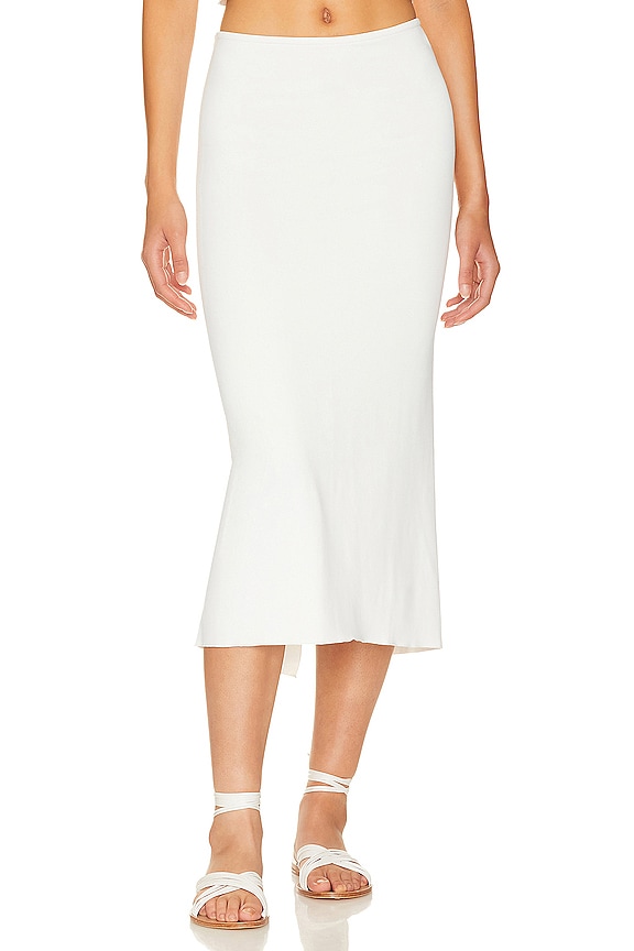 White Indah Frankie Midi Tube Skirt 