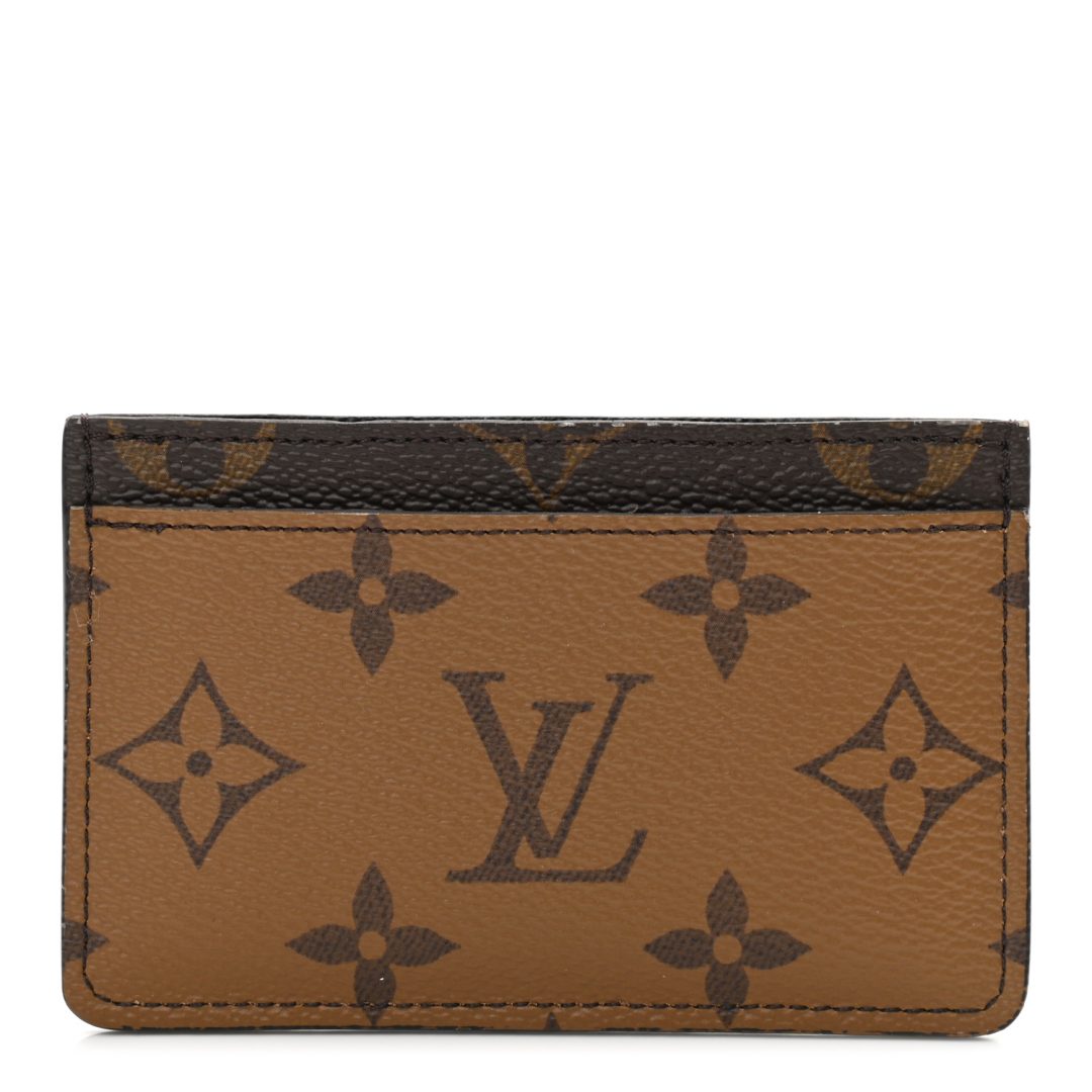 Brown Louis Vuitton Reverse Monogram Card Holder 