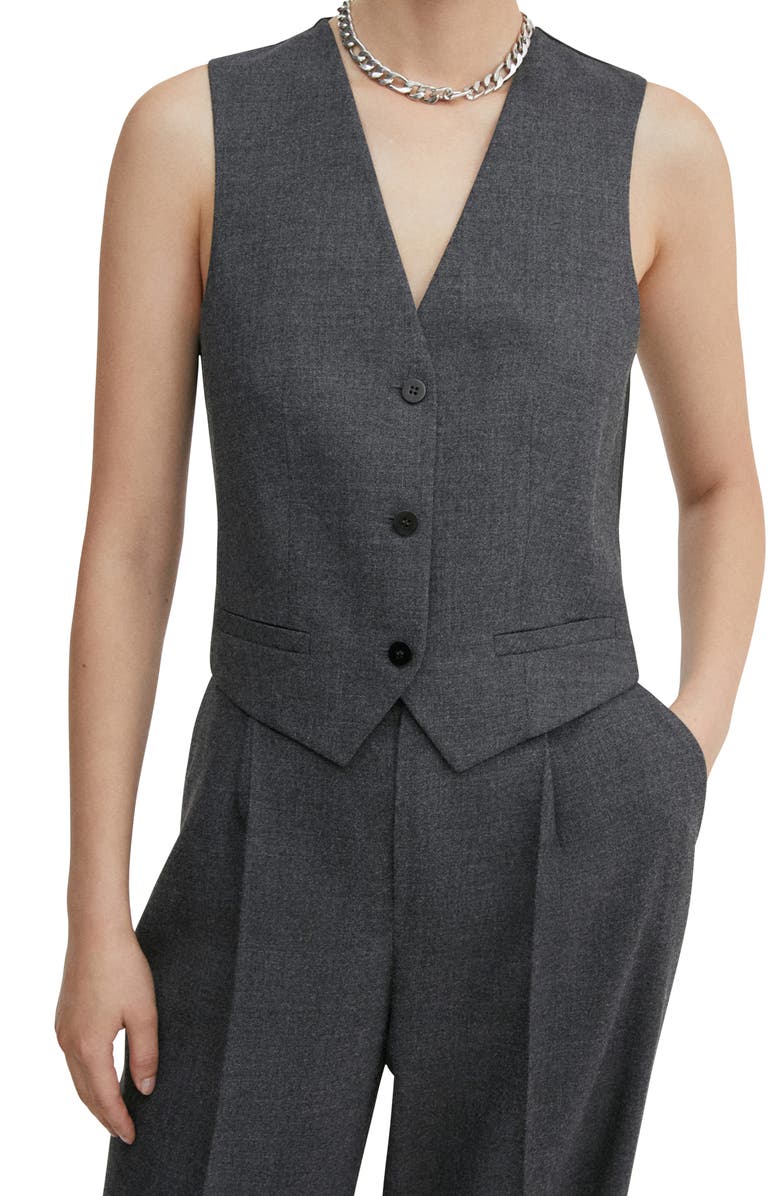 Grey Mango Structured Suiting Vest 