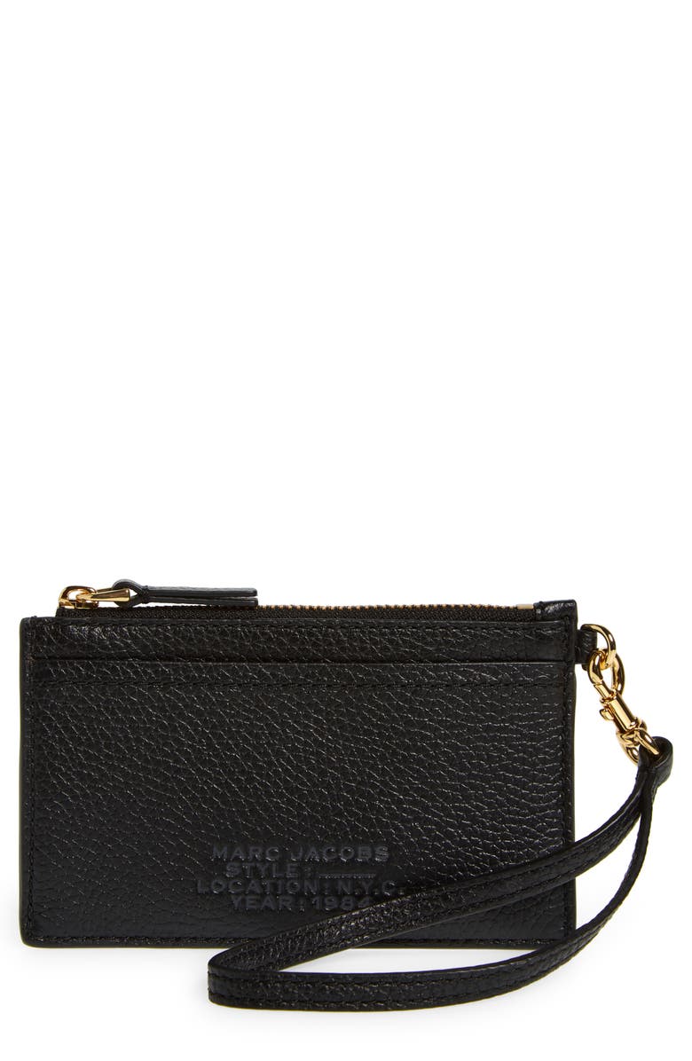 Black Marc Jacobs The Top Leather Wristlet Wallet 