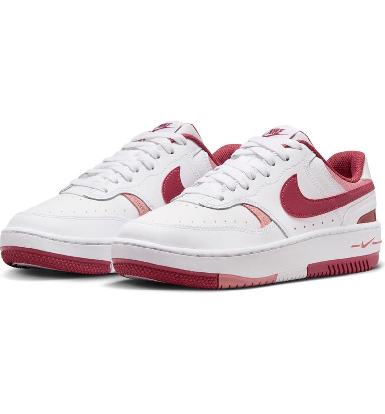 White and burgundy Nike Gamma Force Sneaker 