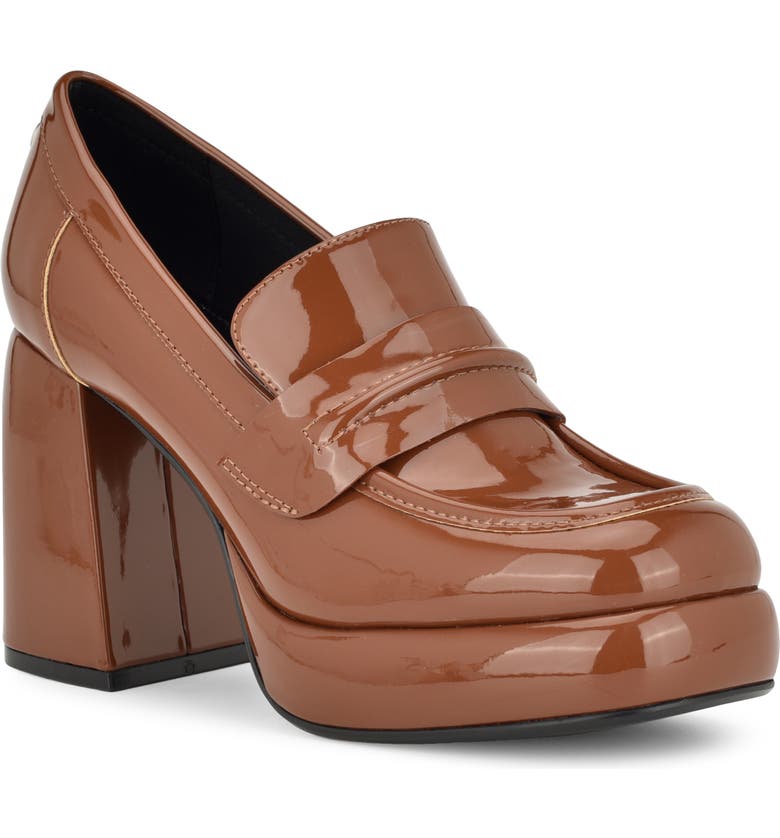 Tan Nine West Verge Loafer Pump 