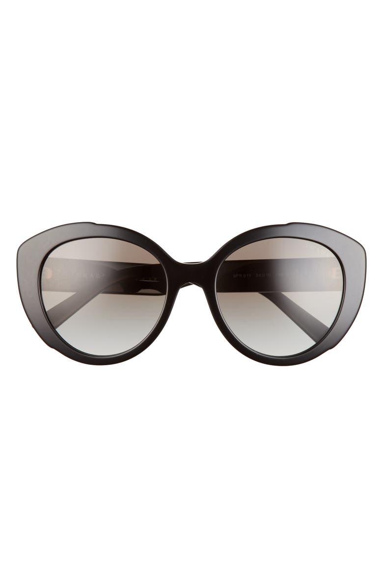 Black Prada 54mm Oval Sunglasses 