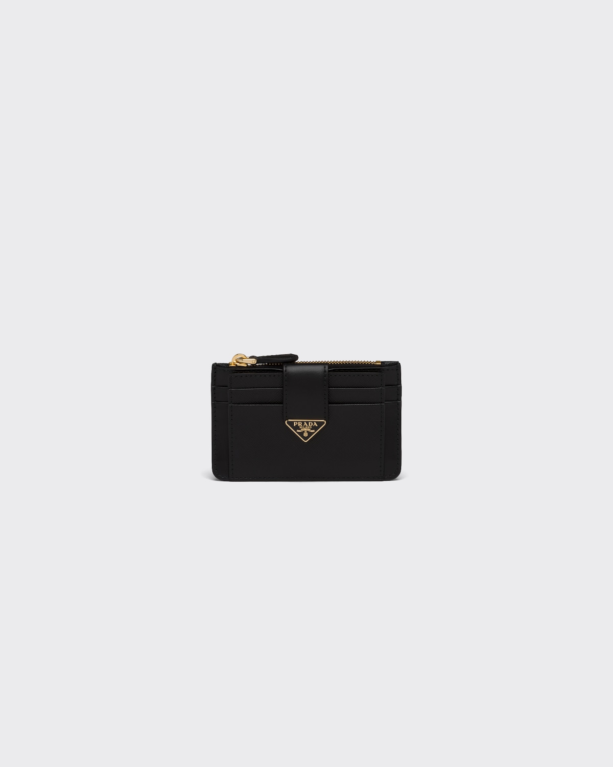 Black Prada Saffiano and leather card holder 