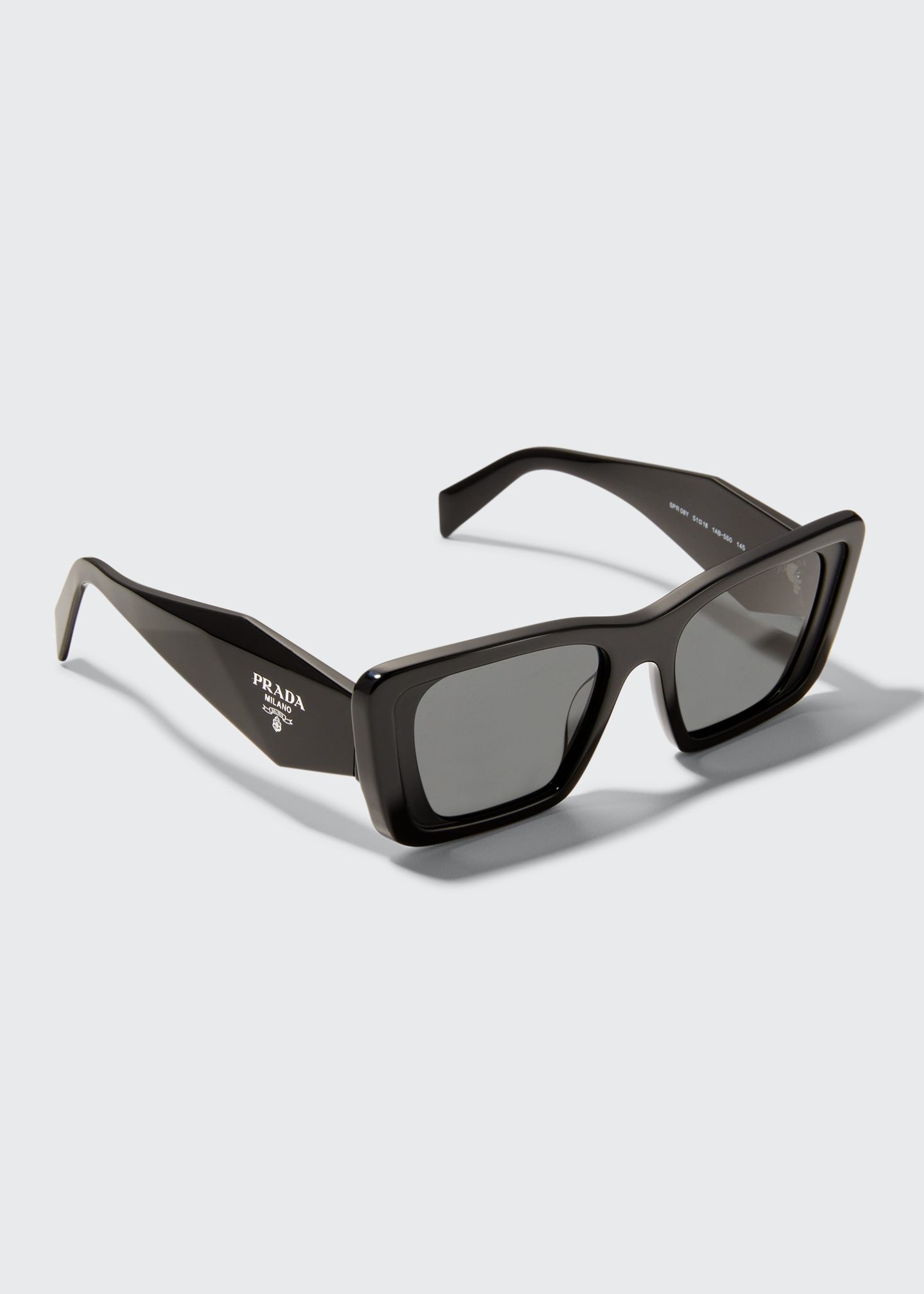 Black Prada Marble Acetate Butterfly Sunglasses 