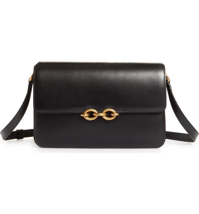 Black Saint Laurent Maillon Leather Shoulder Bag 
