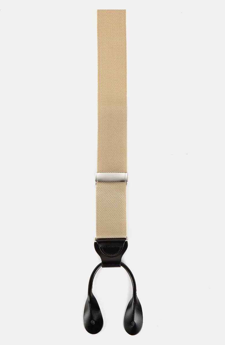 Beige Trafalgar Solid Suspenders 