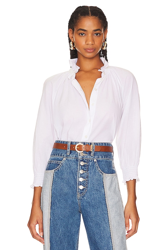 White Veronica Beard Calisto Shirt 