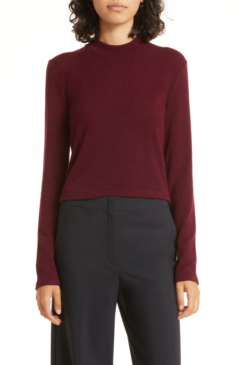 Red Vince Mock Neck Sweater